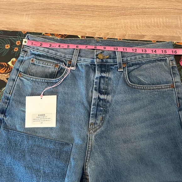 B Sides Marcel Patchwork Jeans, Size 27, LNWT - Picture 7 of 10
